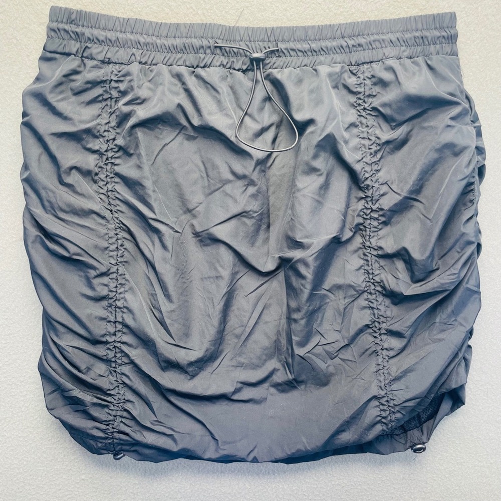 NWT Jolie Joy Women Parachute Skirt Black 1X Ruched Toggle Gorpcore Techwear